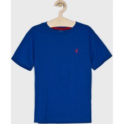 Polo Ralph Lauren - T-shirt dziecięcy 134-176 cm. Niebieskie t-shirty chłopięce Polo Ralph Lauren, bez wzorów, z bawełny, bez rękawów. W wyprzedaży za 99,90 zł.