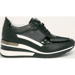 Wojas - Buty. Czarne koturny damskie Wojas, bez obcasa, na obcasie, bez zapięcia. Za 379,90 zł.