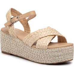 Espadryle JENNY FAIRY - WF19124-1 Beige. Brązowe espadryle damskie Jenny Fairy, bez wzorów, ze skóry ekologicznej, bez obcasa, na obcasie. Za 99,99 zł.