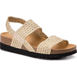 Sandały SCHOLL - Kaory Sandal F27033 1075 370 Platinum. Żółte klapki damskie Scholl, z materiału. W wyprzedaży za 229,00 zł.