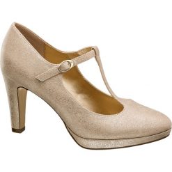 Buty ślubne damskie: czółenka damskie Graceland złote