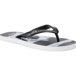 Japonki CALVIN KLEIN - Ff Sandals-Hurricane KM0KM00340 052. Czarne klapki męskie . W wyprzedaży za 119,00 zł.