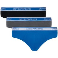 Komplet 3 par slipów Emporio Armani Underwear 111734 9P717 22844. Slipy męskie Emporio Armani Underwear, s, bez wzorów, z elastanu. W wyprzedaży za 129,00 zł.