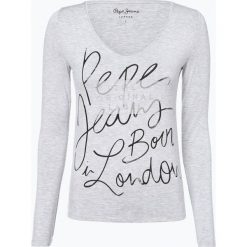 T-shirty damskie: Pepe Jeans - Damska koszulka z długim rękawem – Claudia, szary