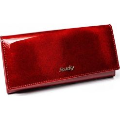 PORTFEL DAMSKI SKÓRZANY RFID SKÓRA NATURALNA DUŻY. Czerwone portfele damskie ROVICKY, bez wzorów, ze skóry. Za 99,90 zł.