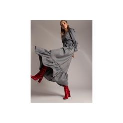 Sukienka Jodełka. Szare sukienki damskie SOVL, na co dzień, l, bez wzorów, z wiskozy, eleganckie, bez kołnierzyka, bez rękawów, rozkloszowane. Za 339,00 zł.
