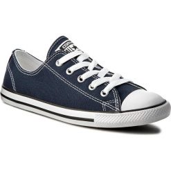 Trampki CONVERSE - Ct Dainty Ox 537649C Navy/White/Black. Niebieskie półbuty damskie Converse, na co dzień, bez wzorów, z gumy, bez obcasa, na płaskiej podeszwie, bez zapięcia. W wyprzedaży za 209,00 zł.