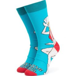 Skarpety Wysokie Unisex CUP OF SOX - Texas Doll A Niebieski. Niebieskie skarpetki damskie Cup of sox, bez wzorów, z elastanu. Za 24,00 zł.