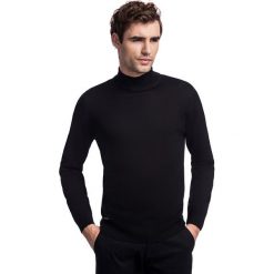 Sweter OTTAVIO SWCR000257. Czarne swetry męskie Giacomo Conti, na zimę, m, bez wzorów, z wełny, klasyczne, z golfem, bez kaptura. Za 199,00 zł.