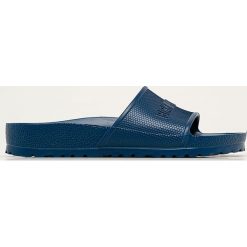 Birkenstock - Klapki Barbados. Niebieskie klapki damskie Birkenstock, bez wzorów, z gumy, bez obcasa, na obcasie. Za 149,90 zł.