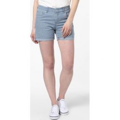 Marie Lund - Damskie krótkie spodenki jeansowe, niebieski. Niebieskie szorty damskie Marie Lund, w paski, z jeansu, klasyczne. Za 199,95 zł.