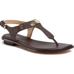 Sandały MICHAEL MICHAEL KORS - Mini Mk Logo 40R5MKFA1B Brown. Pomarańczowe klapki damskie MICHAEL Michael Kors, bez wzorów, ze skóry ekologicznej, bez obcasa, na obcasie. Za 489,00 zł.