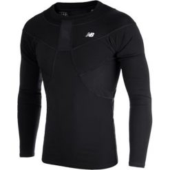 Koszulka kompresyjna - MT710136BK. Koszulki męskie New Balance, na jesień, s, bez wzorów, z poliesteru, sportowe, bez kołnierzyka, bez rękawów. W wyprzedaży za 129,99 zł.