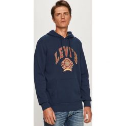 Levi's - Bluza. Niebieskie bluzy męskie Levi's®, s, z nadrukiem, z bawełny, z kapturem, bez rękawów, z kapturem. W wyprzedaży za 139,90 zł.