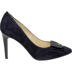 Czółenka - ZS7252221 BLU. Czarne buty ślubne damskie Venezia, ze skóry. Za 239,00 zł.