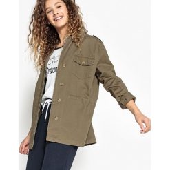 Kurtka w stylu wojskowym 10-16 lat. Brązowe kurtki chłopięce marki La Redoute Collections, z bawełny. Za 141,08 zł.