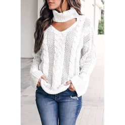 Sweter FARIDA ECRU. Bluzy damskie uniwersalny. W wyprzedaży za 69,00 zł.