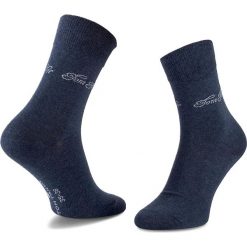 Zestaw 3 par wysokich skarpet damskich TOM TAILOR - 9703 Indigo Mel 546. Niebieskie skarpetki damskie marki Tom Tailor, bez wzorów, z elastanu. Za 39,00 zł.