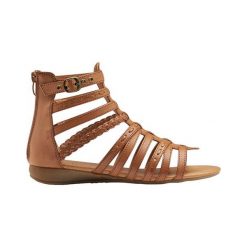 Duffy Sandały brązowy female brązowy 42. Pomarańczowe sandały damskie Duffy, w paski, ze skóry, z paskami. Za 229,00 zł.