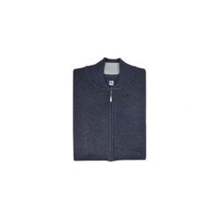 Grafitowy rozpinany sweter męski SW40. Szare swetry męskie Lanieri Fashion - swetry męskie, m, bez wzorów, z bawełny, casualowe, bez kołnierzyka, bez kaptura. Za 152,10 zł.