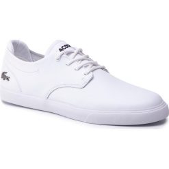 Półbuty LACOSTE - Esparre Bl 1 Cma 7-37CMA009521G Wht/Wht. Białe półbuty męskie Lacoste, na co dzień, z aplikacjami, ze skóry, eleganckie, bez zapięcia. Za 429,99 zł.