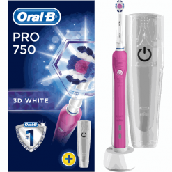 Oral-B szczoteczka elektryczna Pro 750 3DWhite Pink + etui. Różowe etui męskie ORAL-B. Za 174,00 zł.