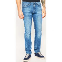 Jeansy Slim Fit Boss Delaware3-1 + 50426410. Niebieskie jeansy męskie Boss, m, bez wzorów, z elastanu. W wyprzedaży za 519,00 zł.