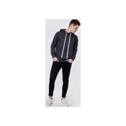 Bluzy męskie: Bluza bawełniana z kapturem Basic Grey Melange
