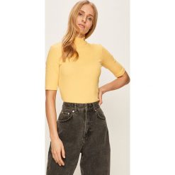 Tally Weijl - T-shirt. Żółte bluzki damskie TALLY WEIJL, s, bez wzorów, z elastanu, casualowe, z golfem. Za 49,90 zł.