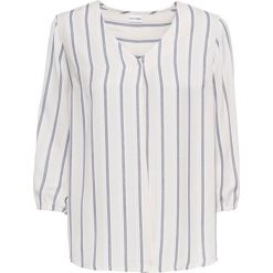Tunika w paski bonprix beżowo-biały w paski. Brązowe tuniki damskie bonprix, w paski, eleganckie, z dekoltem w serek, bez rękawów. Za 37,99 zł.