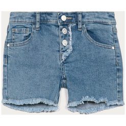Guess Jeans - Szorty dziecięce 92-122 cm. Niebieskie spodenki dziewczęce Guess Jeans, z aplikacjami, z elastanu, casualowe. Za 159,90 zł.