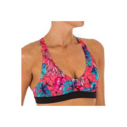 Góra kostiumu kąpielowego AGATHA ALOHA damska. Różowe t-shirty damskie marki OLAIAN, bez wzorów, z elastanu, sportowe, z dekoltem na plecach. Za 59,99 zł.