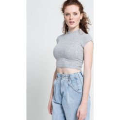 Review - Top. Szare topy damskie marki Review, s, z elastanu. W wyprzedaży za 49,90 zł.