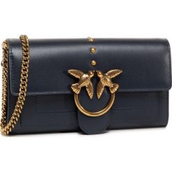Torebka PINKO - Love Wallet Simply 2 C AI 20-21 PLTT 1P21SF Y6JC Dark Blue G08. Niebieskie torebki klasyczne damskie Pinko, bez wzorów, ze skóry, eleganckie, bez dodatków. Za 789,00 zł.