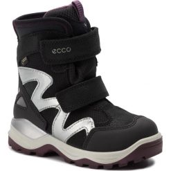 Śniegowce ECCO - Snow Mountain GORE-TEX 71022250747 Blavk/Black/Black/Black/Titanium/Alusilv. Czarne śniegowce dziewczęce ecco, bez zapięcia. W wyprzedaży za 259,00 zł.