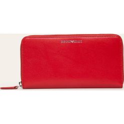 Emporio Armani - Portfel skórzany. Czarne portfele damskie Emporio Armani, bez wzorów, z poliesteru. Za 489,90 zł.
