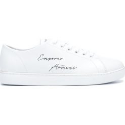 Emporio Armani Tenisówki Biały. Białe trampki męskie Emporio Armani, bez wzorów, ze skóry, bez zapięcia. Za 865,95 zł.