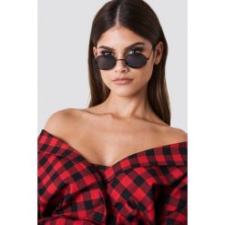 Okulary przeciwsłoneczne damskie: Sahara Ray x NA-KD Owalne okulary przeciwsłoneczne – Black