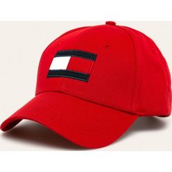 Tommy Hilfiger - Czapka. Szare czapki męskie TOMMY HILFIGER, z aplikacjami, z bawełny. Za 179,90 zł.