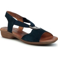 Sandały GO SOFT - WI16-956-04 Cobalt Blue. Niebieskie klapki damskie GO SOFT, bez wzorów, ze skóry, bez obcasa. Za 119,99 zł.
