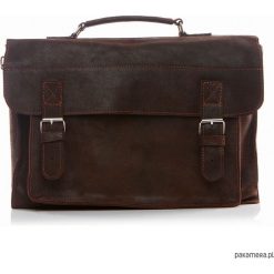Torba męska skórzana na ramię brązowa Belveder. Pomarańczowe torby męskie skórzane Pakamera, bez wzorów, ze skóry, biznesowe, na ramię. Za 349,00 zł.