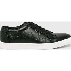 Calvin Klein - Tenisówki. Czarne tenisówki męskie marki Calvin Klein, ze skóry, na sznurówki. Za 649,90 zł.