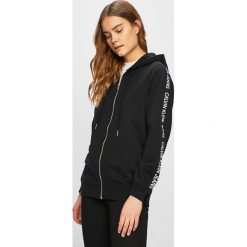 Calvin Klein Jeans - Bluza. Czarne bluzy damskie Calvin Klein Jeans, s, bez wzorów, z bawełny, bez rękawów, z kapturem. W wyprzedaży za 299,90 zł.