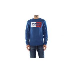 Bluzy Tommy Jeans DM0DM06216 ESSENTIAL LOGO. Niebieskie bluzy męskie Tommy Jeans, s, bez wzorów, z jeansu, bez kołnierzyka, bez rękawów, bez kaptura. Za 263,05 zł.