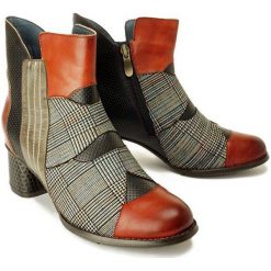 MANITU 962258-4 rot, botki damskie. Botki damskie Manitu, z polaru, bez obcasa, na obcasie, na zamek. Za 479,90 zł.