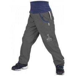 Unuo Chłopięce Spodnie Softshell Z Polarem 98/104 Szare. Szare spodnie chłopięce Unuo, w paski, z polaru, eleganckie. Za 99,00 zł.