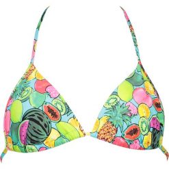 Biustonosz bikini "Juicy" z kolorowym wzorem. Pomarańczowe biustonosze marki Lisca, w kolorowe wzory, z materiału. W wyprzedaży za 25,95 zł.