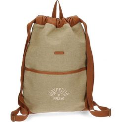 Plecaki męskie: Plecak w kolorze jasnobrązowym – (S)35 x (W)46 cm