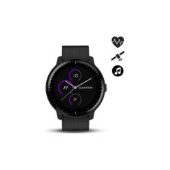 ZEGAREK SPORTOWY z pulsometrem Garmin VIVOACTIVE 3 Music. Czarne zegarki męskie marki Garmin. Za 1299,99 zł.