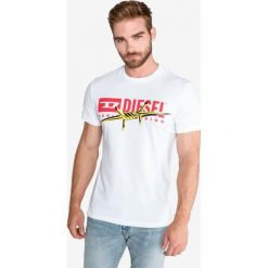 Diesel T-Diego-BX2 Koszulka Biały. Białe podkoszulki męskie Diesel, m, z nadrukiem, z bawełny, bez kołnierzyka, z krótkim rękawem, krótkie. Za 214,95 zł.